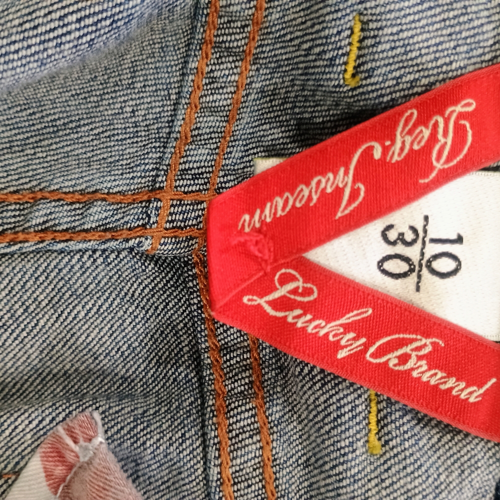 Lucky Brand Blue Flared Denim Jeans with Classic Stitching